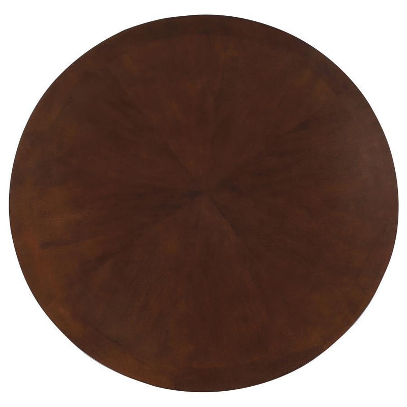 Marietta - Round Dining And Billiard Poker Game Table - Tobacco