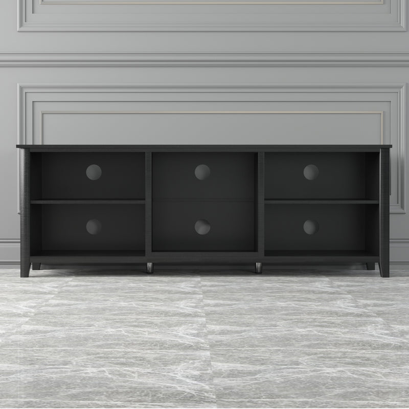 TV Stand Storage Media Console Entertainment Center,Tradition Black,wihout drawer