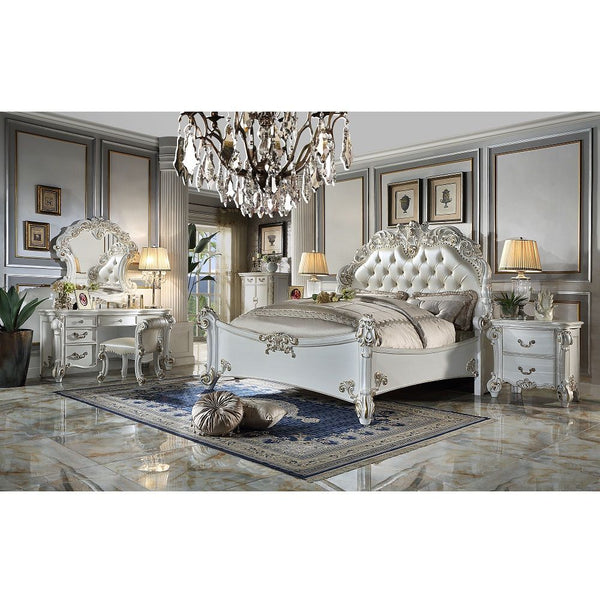 Vendome - Dresser - Beige PU & Antique Silver Finish