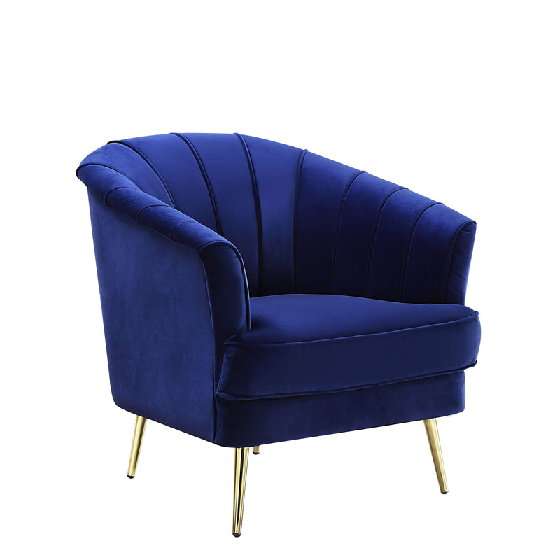 Eivor - Chair - Blue Velvet - Atlantic Fine Furniture Inc