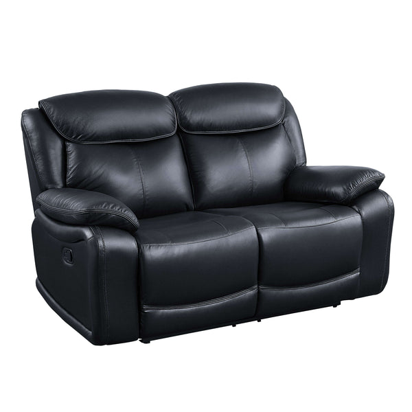 Ralorel - Loveseat - Black Top Grain Leather