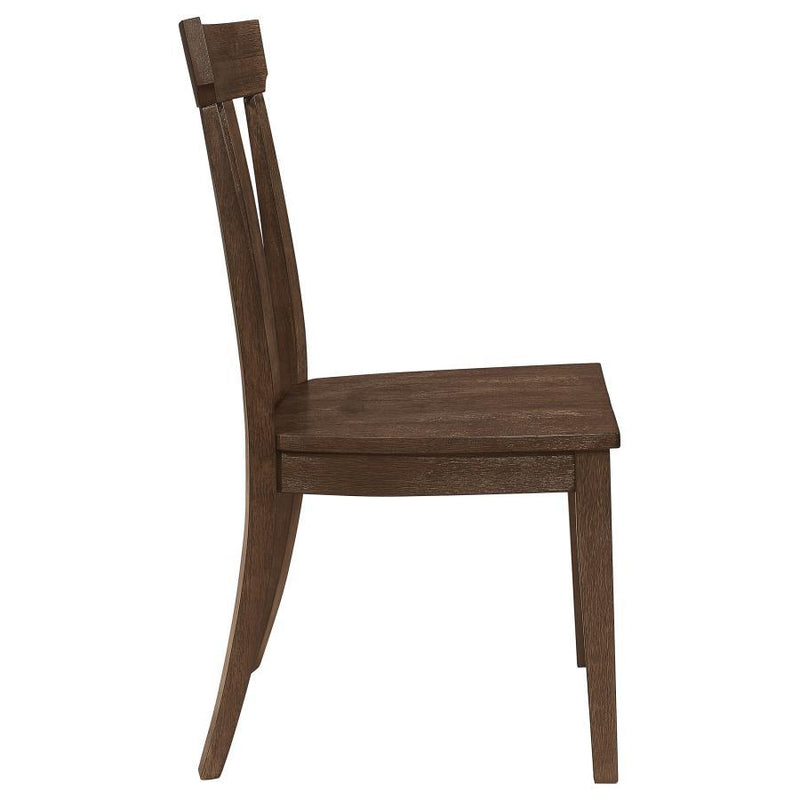 Reynolds - Slat Back Dining Side Chair (Set of 2) - Brown Oak