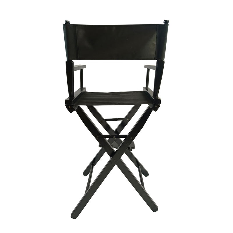 Casual Home Director\\\'s Chair , Black Frame/Black Canvas，Suitable for adults, foldable style， 2pcs/set populus