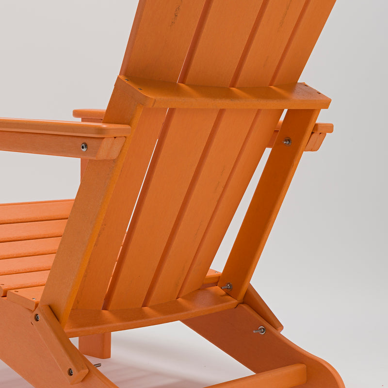 Classic Solid All-weather Folding Plastic Adirondack Chair