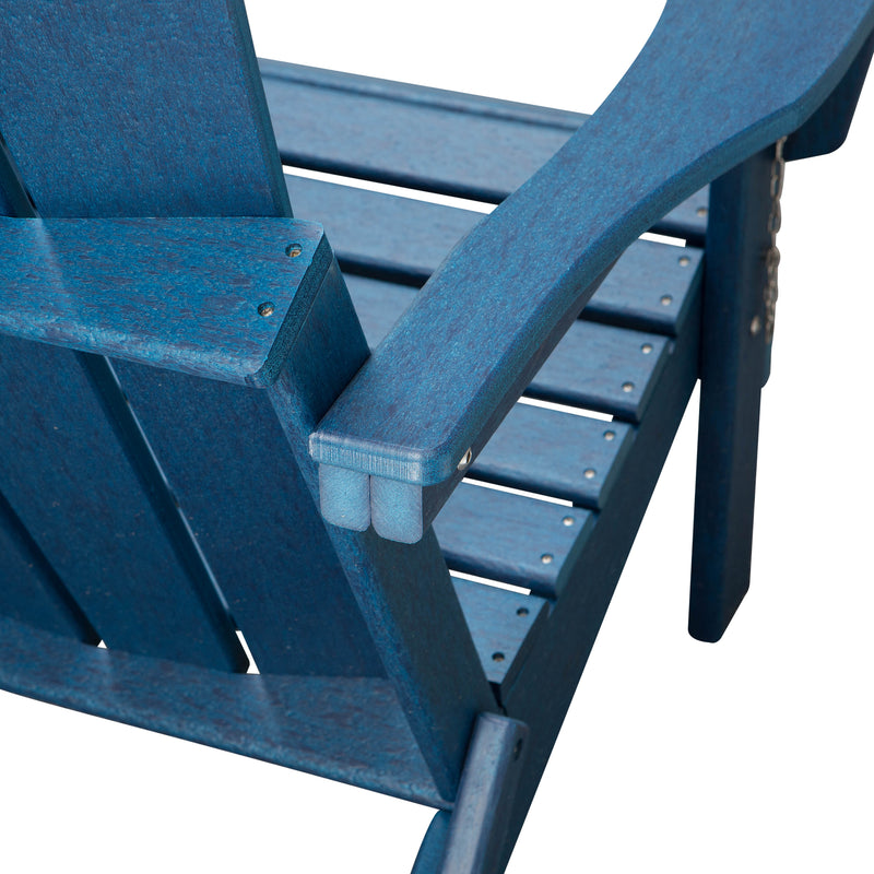 Classic Solid All-weather Folding Plastic Adirondack Chair