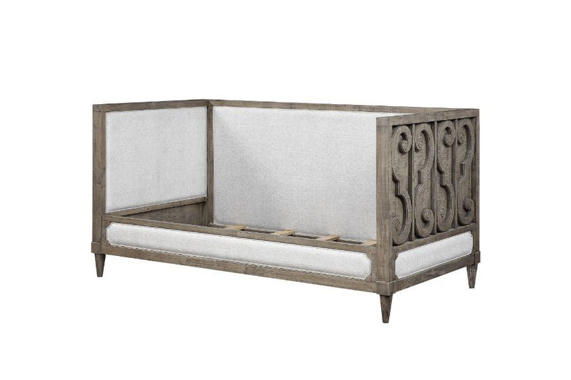 Artesia - Daybed - Tan Fabric & Salvaged Natural Finish