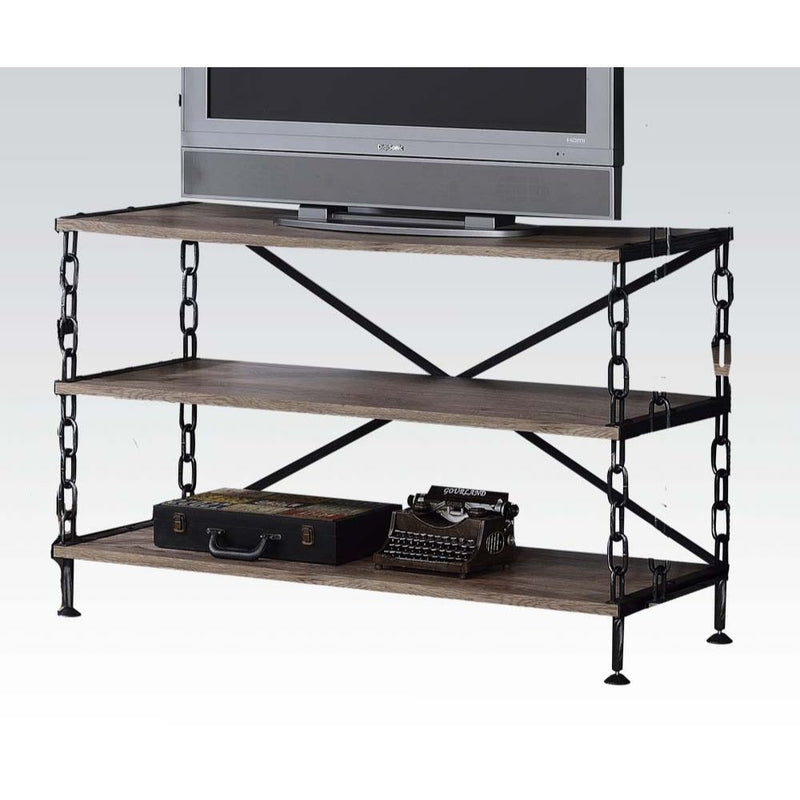 Jodie - TV Stand - Rustic Oak & Antique Black