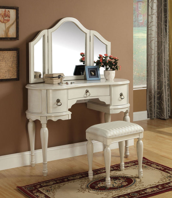 Trini - Vanity Desk - White - Atlantic Fine Furniture Inc