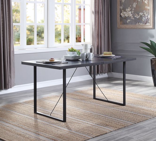 Nakula - Dining Table - Gray Oak & Black Finish