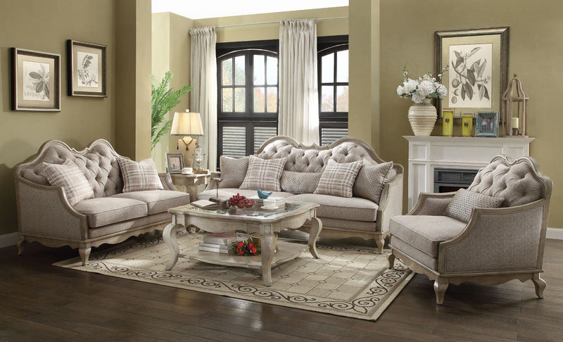 Chelmsford - Sofa - Beige Fabric & Antique Taupe