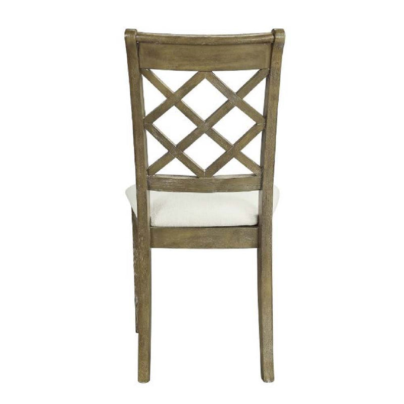 Karsen - Side Chair (Set of 2) - Beige Linen & Rustic Oak Finish