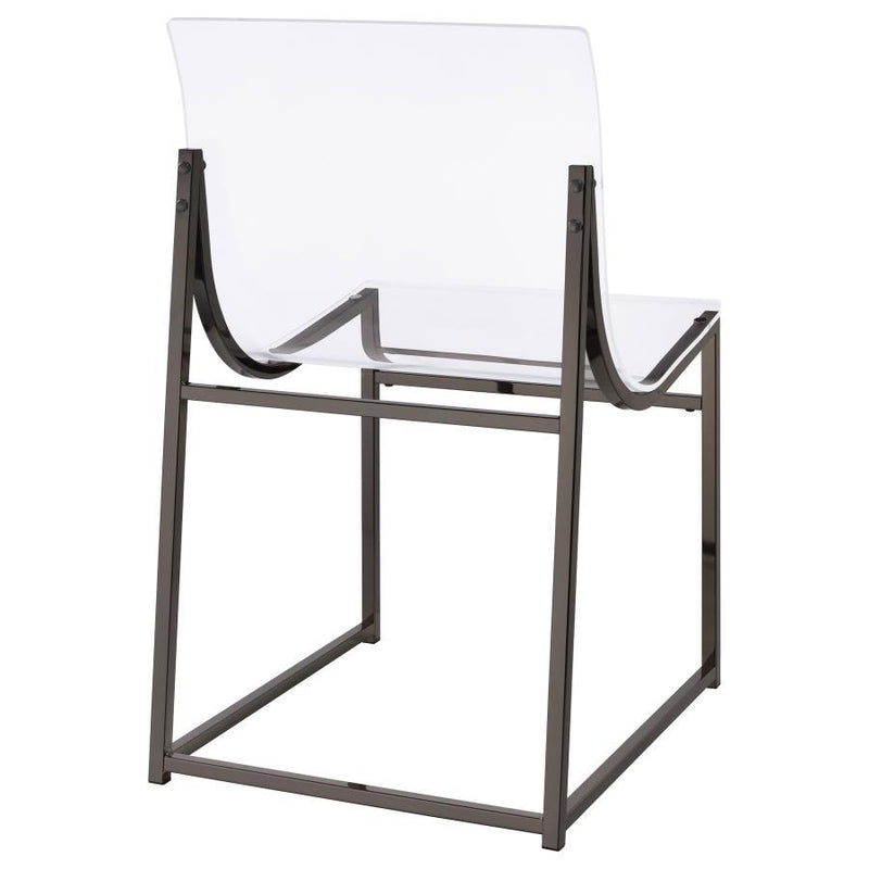 Adino - Acrylic Dining Side Chair (Set of 2) - Black Nickel