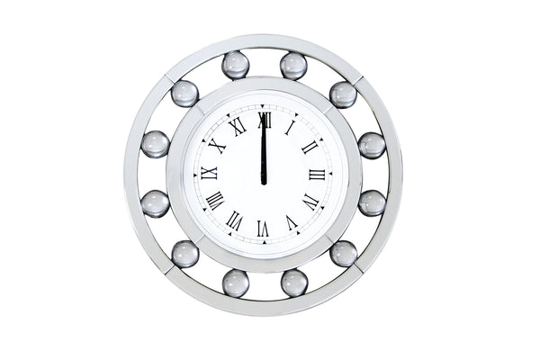 Boffa - Wall Clock - Mirrored - Atlantic Fine Furniture Inc