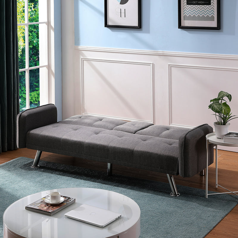 SLEEPER SOFA DARK GREY COLOR (Replace W22307248。Size difference, See Details in page.)