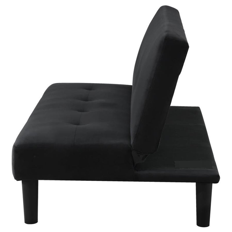 Stanford - Upholstered Tufted Convertible Sofa Bed - Black