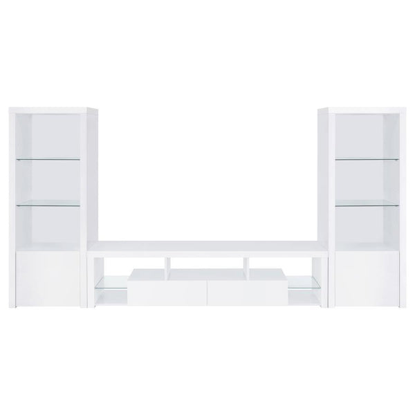 Jude - 3 Piece TV Entertainment Center - White High Gloss