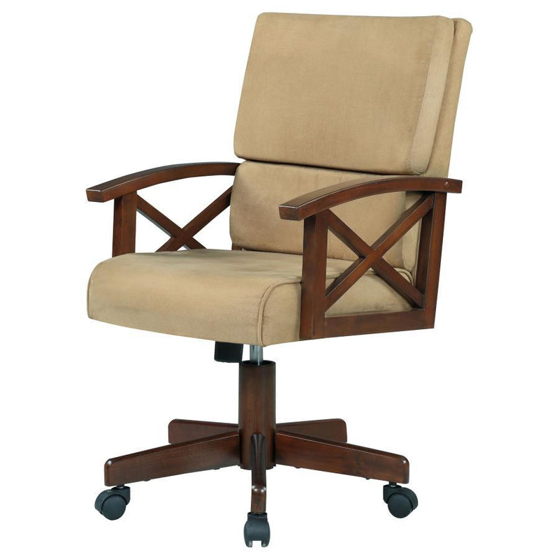 Marietta - Upholstered Swivel Dining And Game Chair - Tobacco - Atlantic Fine Furniture Inc