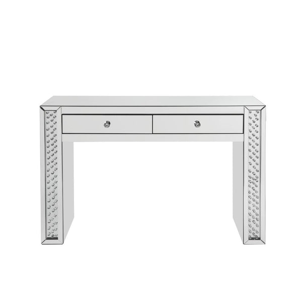 Nysa - Vanity Desk - Mirrored & Faux Crystals - Atlantic Fine Furniture Inc