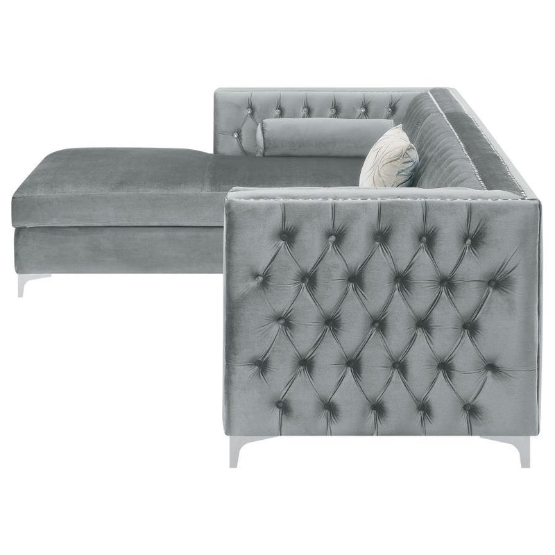 Bellaire - Upholstered Storage Chaise Sectional Sofa - Gray