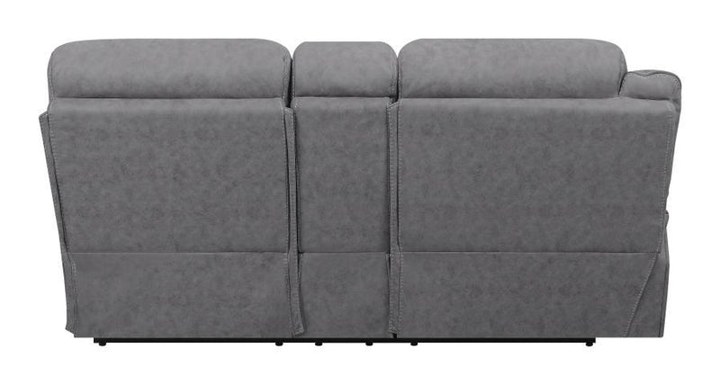 Higgins - Upholstered LAF Power Loveseat - Gray