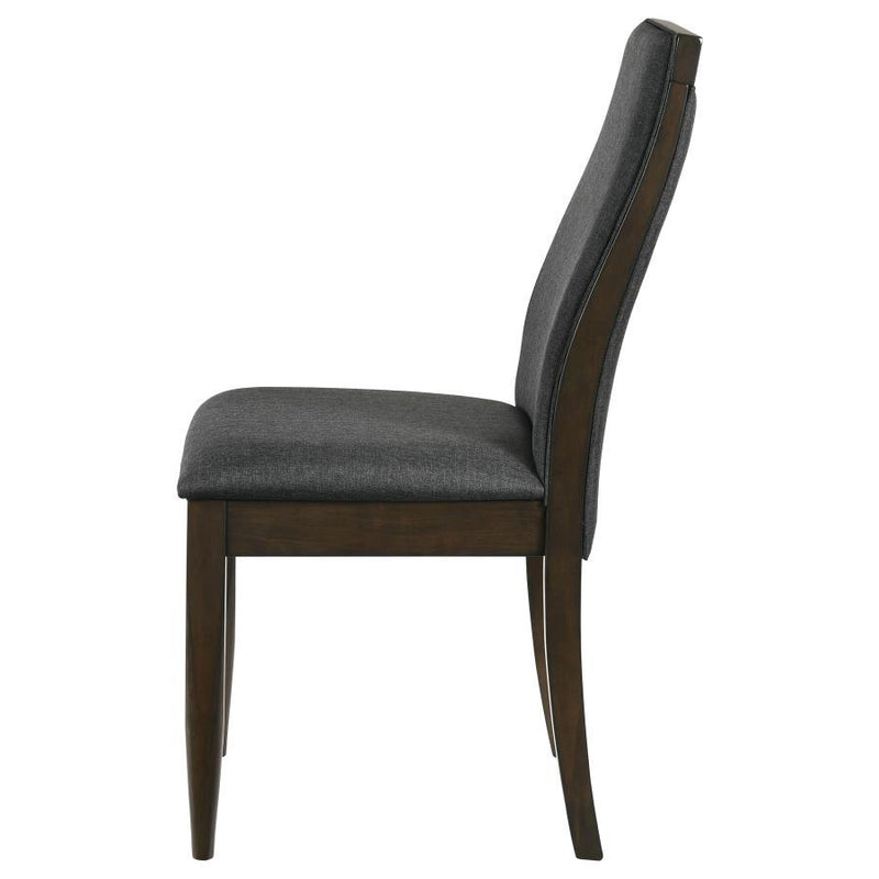 Wes - Upholstered Dining Side Chair (Set of 2) - Dark Walnut