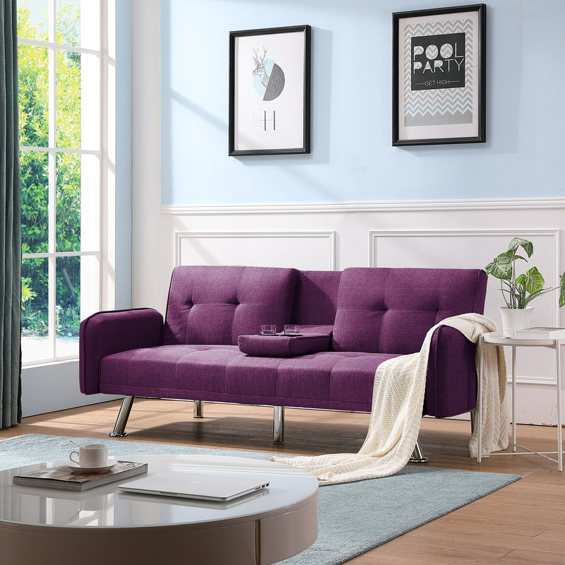 SLEEPER SOFA PURPLE COLOR（same  as W22339671。Size difference, See Details in page.）