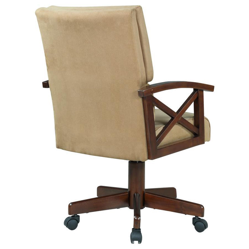 Marietta - Upholstered Swivel Dining And Game Chair - Tobacco - Atlantic Fine Furniture Inc