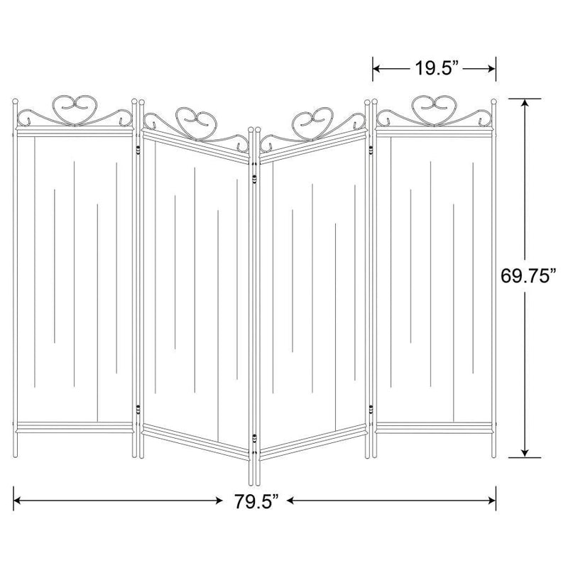 Dove - 4-Panel Room Divider Folding Shoji Screen - Beige