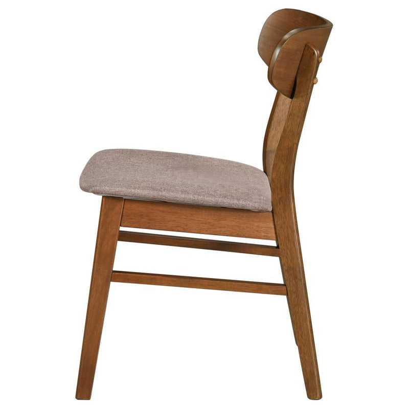 Dortch - Dining Side Chair (Set of 2) - Walnut And Brown