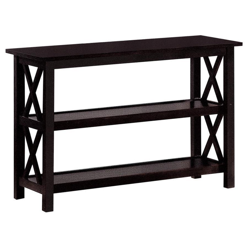 Rachelle - 2-Shelf Wood Entryway Console Table - Deep Merlot - Atlantic Fine Furniture Inc