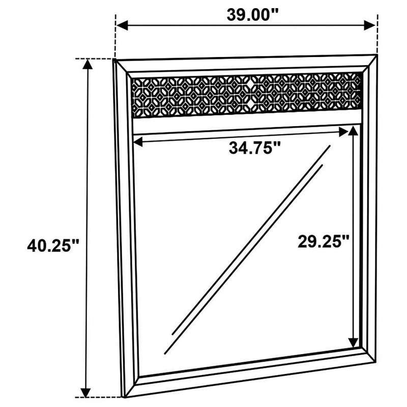 Valencia - Dresser Mirror - Black