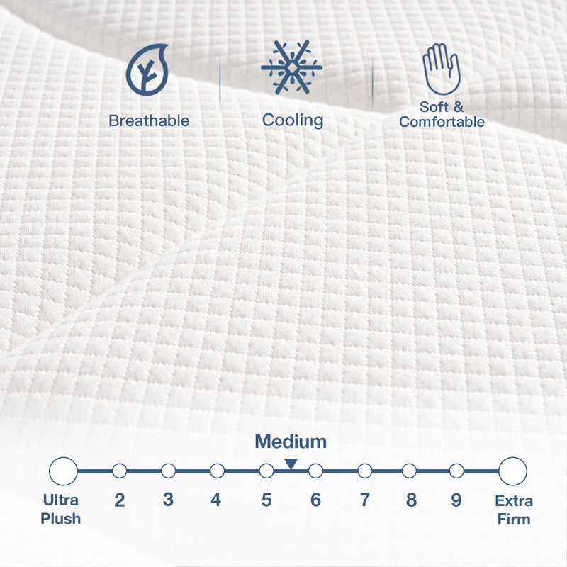 Queen Mattress,12 Inch Euro Top Hybrid Mattress, Gel Memory Foam with Pocket Spring Mattress in a Box for Cool Sleep and Balance Support, Medium Feel Mattress, CertiPUR-US Certified