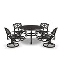 Sanibel - 48" Metal Outdoor Dining Set - Swivel Chairs