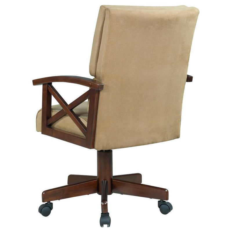 Marietta - Upholstered Swivel Dining And Game Chair - Tobacco - Atlantic Fine Furniture Inc