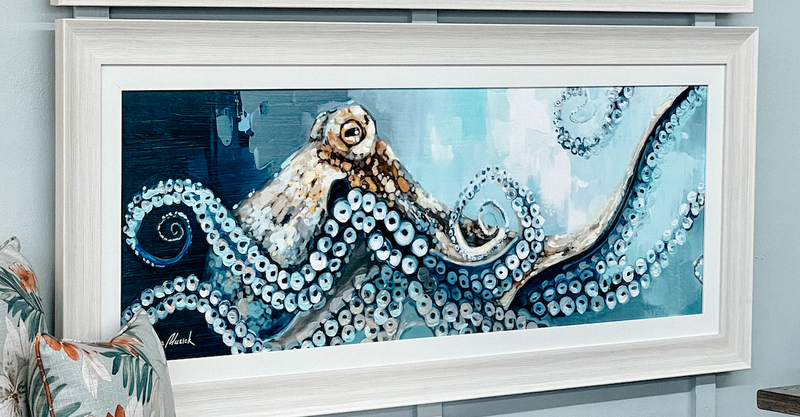 Octo One - Coastal Art - Oversized