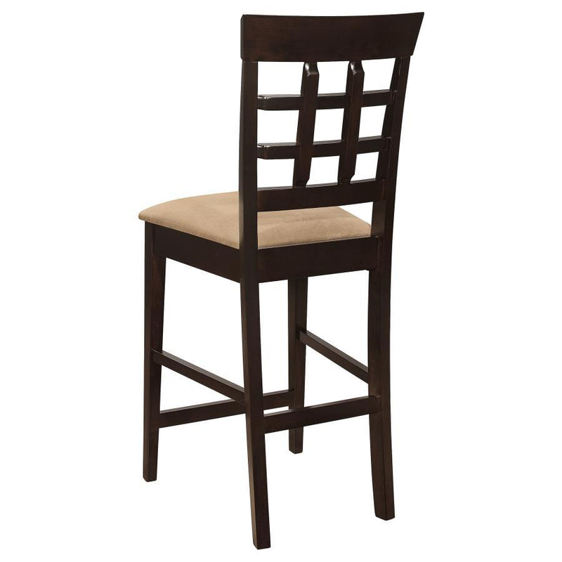 Gabriel - Lattice Back Counter Chair (Set of 2) - Cappuccino - Atlantic Fine Furniture Inc