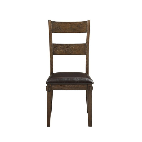 Nabirye - Side Chair (Set of 2) - PU & Dark Oak