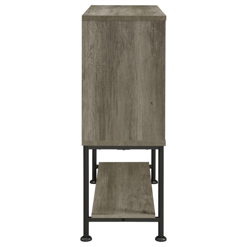 Claremont - Sliding Door Home Bar Wine Cabinet - Gray Driftwood