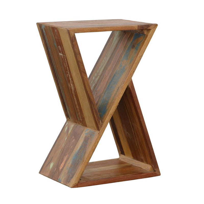 Lily - Solid Reclaimed Wood Accent Side Table - Natural