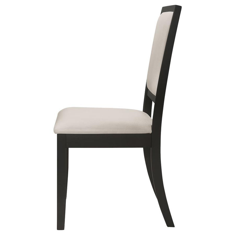 Louise - Upholstered Wood Dining Side Chairs (Set of 2) - Black - Atlantic Fine Furniture Inc