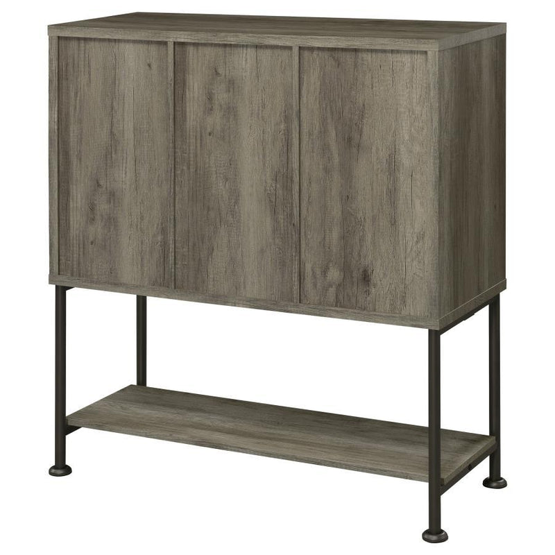 Claremont - Sliding Door Home Bar Wine Cabinet - Gray Driftwood