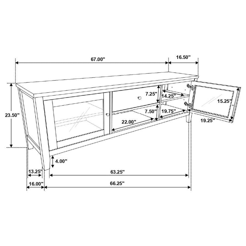 Hollis - 3 Piece TV Stand Entertainment Center - White