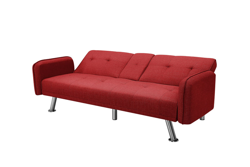 SLEEPER SOFA RED COLOR FABRIC（same as W22339670。Size difference, See Details in page.）