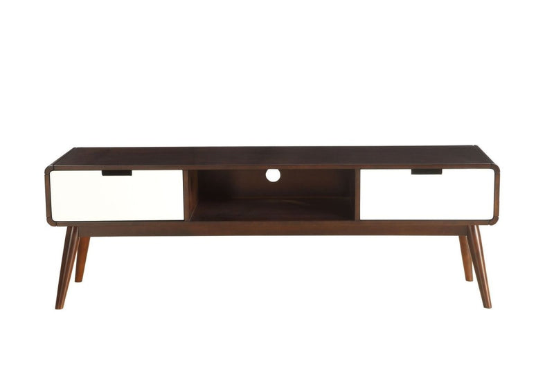 ACME Christa TV Stand in Espresso & White 91510 - Atlantic Fine Furniture Inc