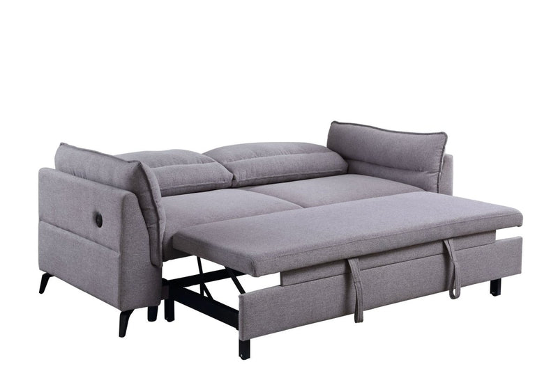 ACME Helaine Sleeper Sofa, Gray Fabric 55560 - Atlantic Fine Furniture Inc