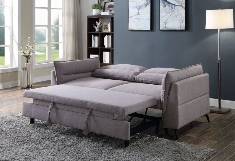 ACME Helaine Sleeper Sofa, Gray Fabric 55560 - Atlantic Fine Furniture Inc