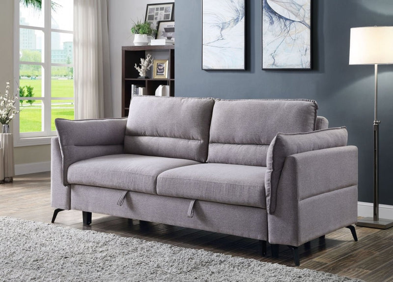 ACME Helaine Sleeper Sofa, Gray Fabric 55560 - Atlantic Fine Furniture Inc