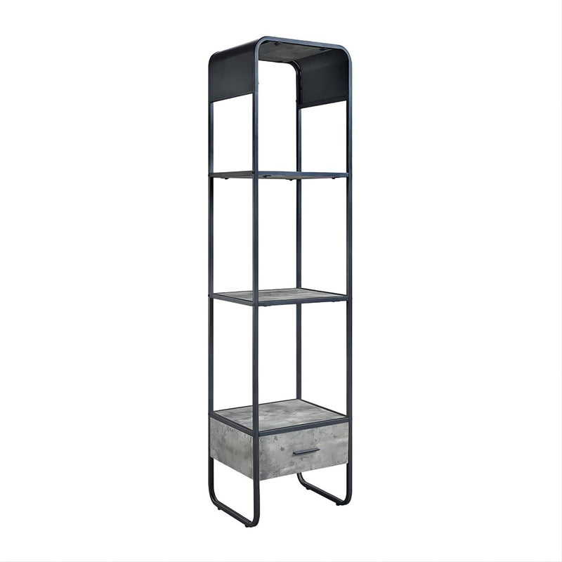 ACME Raziela Side Pier, Concrete Gray & Black Finish LV01144 - Atlantic Fine Furniture Inc