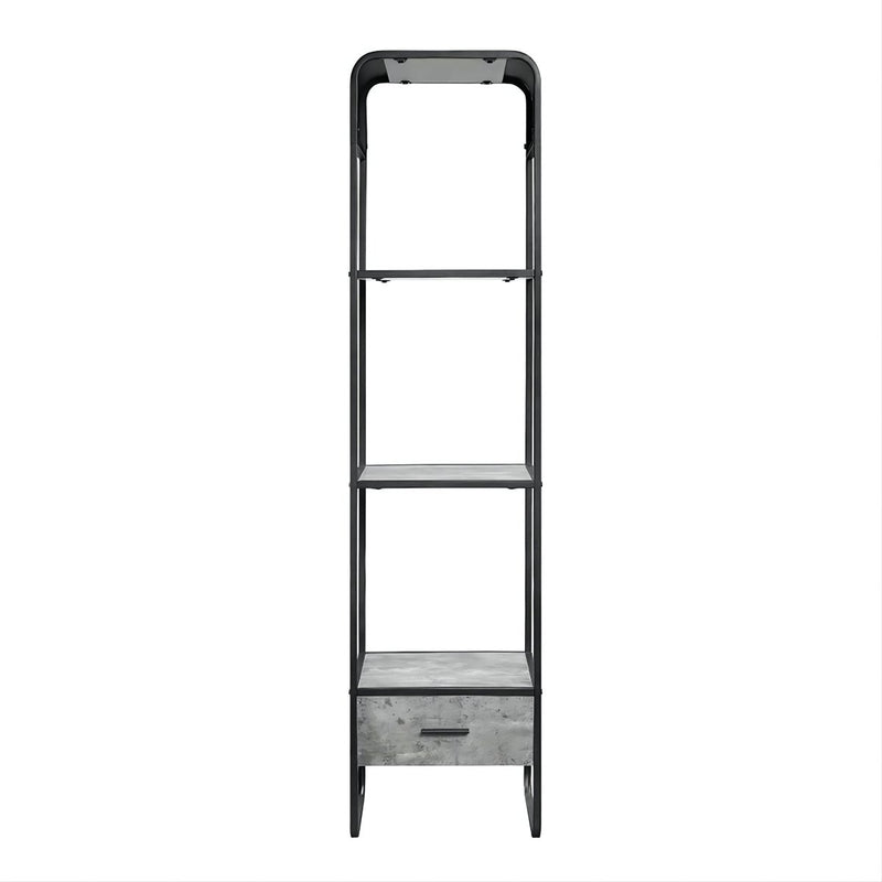 ACME Raziela Side Pier, Concrete Gray & Black Finish LV01144 - Atlantic Fine Furniture Inc