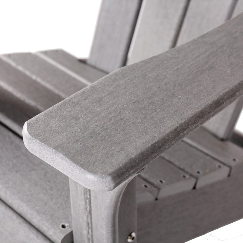 Adirondack Chair Holder HDPE Patio Chairs Weather Resistant Outdoor Chairs for Lawn, Deck, Backyard, Garden, Fire Pit, Plastic Outdoor Chairs -Gray - Atlantic Fine Furniture Inc